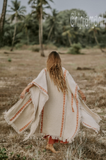 Off- white poncho coat