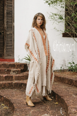 Off- white poncho coat