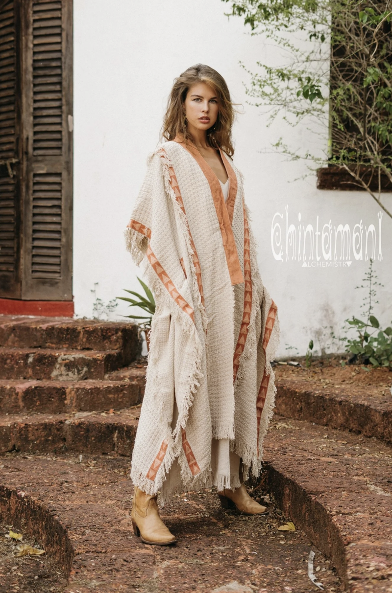 Off- white poncho coat