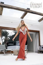 Red fringe Jumpsuit