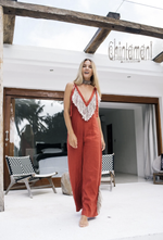 Red fringe Jumpsuit