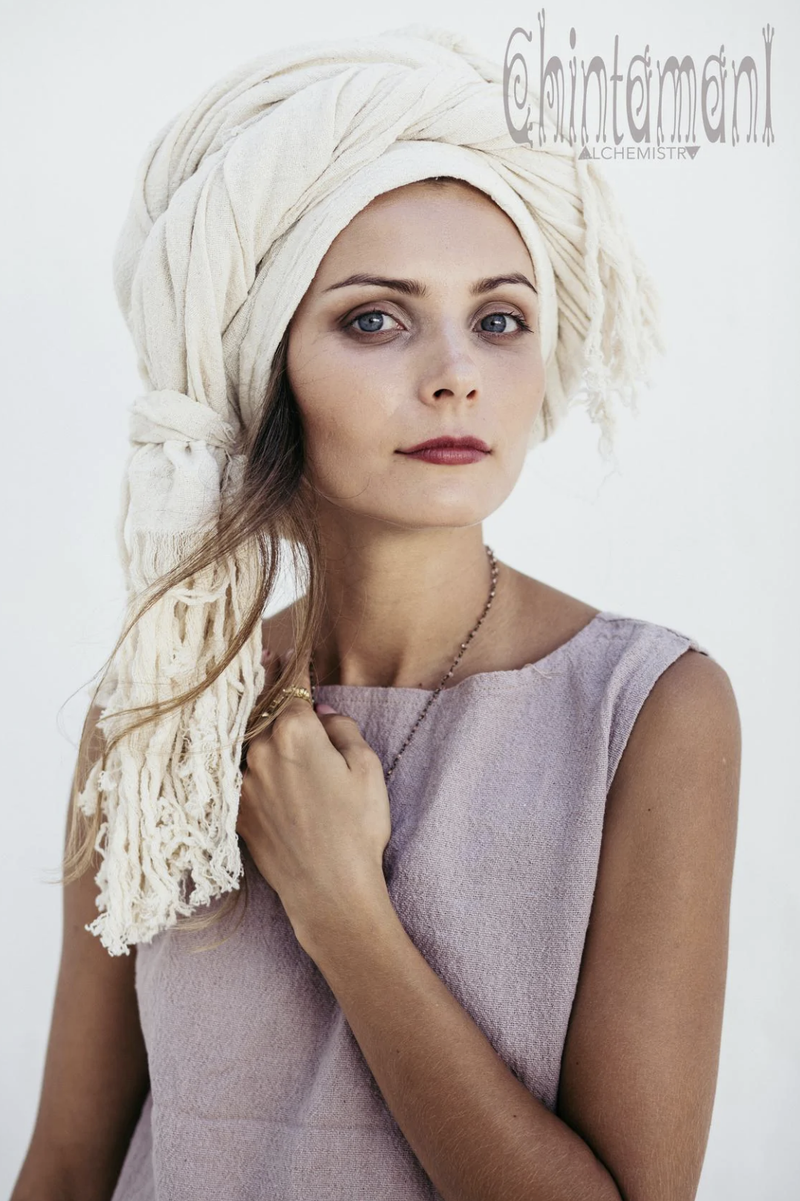 Off-White Long fringe boho shawl