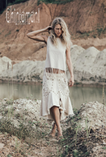 Bleached denim Skirt - Offwhite