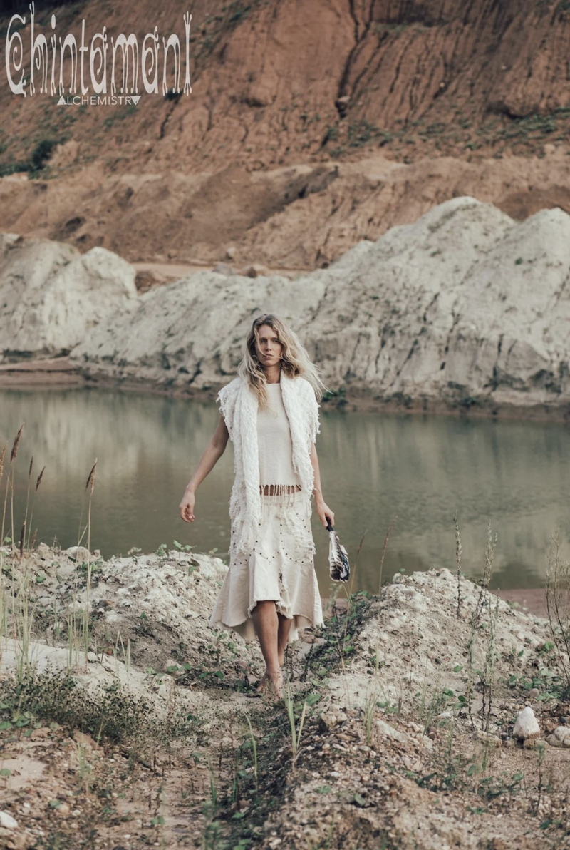 Bleached denim Skirt - Offwhite