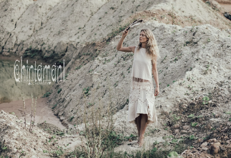 Bleached denim Skirt - Offwhite
